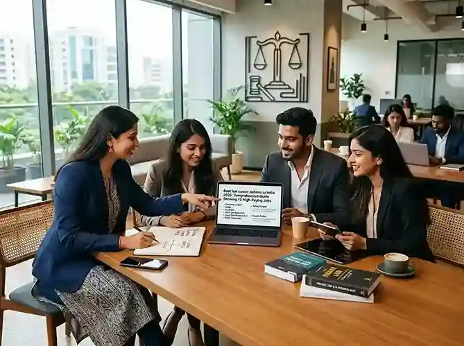 Best law career options in India 2026  |  comprehensive guide showing 15 high-paying jobs after LLB including corporate lawyer, judge, IP lawyer, cyber law specialist, legal analyst, public prosecutor and legal tech professional with salary ranges and career growth paths