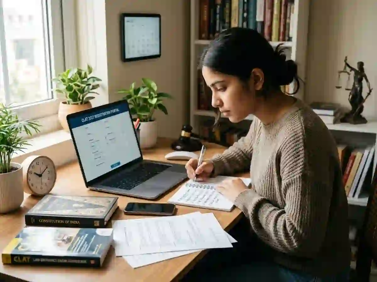 CLAT Registration 2027  |  complete step-by-step application form guide with fee structure, important dates, required documents, and online process at consortiumofnlus.ac.in
