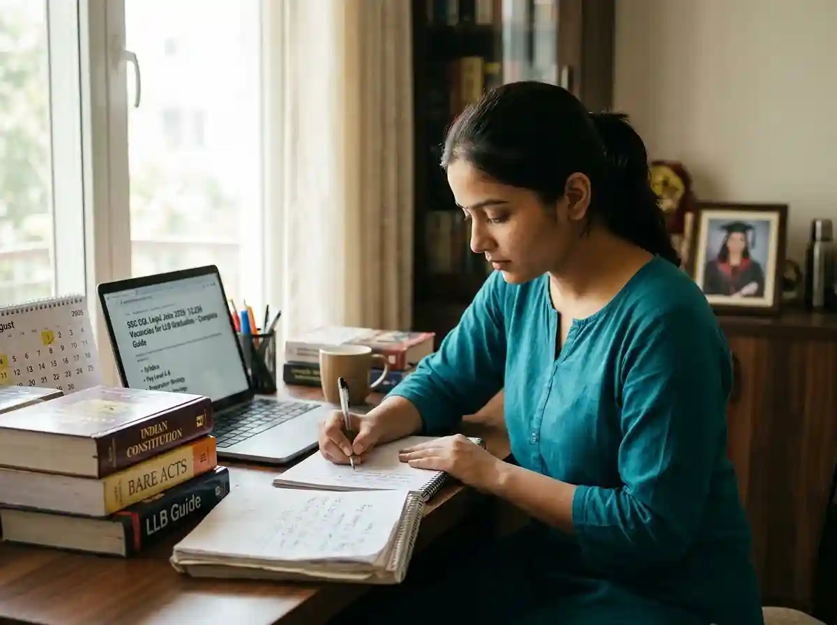 SSC CGL Legal Jobs 2026 complete guide for law graduates  |  12256 vacancies, best posts for LLB holders including Assistant Enforcement Officer AEO Ministry of Finance, Sub-Inspector CBI, Intelligence Bureau ASO, Inspector Income Tax, Pay Level 4 to 8 salary 25500 to 151100 per month, Tier 1 exam August 13 to 30 2026, syllabus exam pattern eligibility and preparation strategy