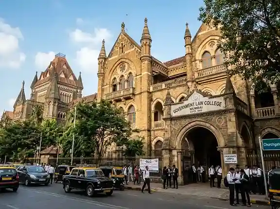 Government Law College Mumbai (GLC) Churchgate campus building  |  India's oldest law college established 1855, adjacent to Bombay High Court