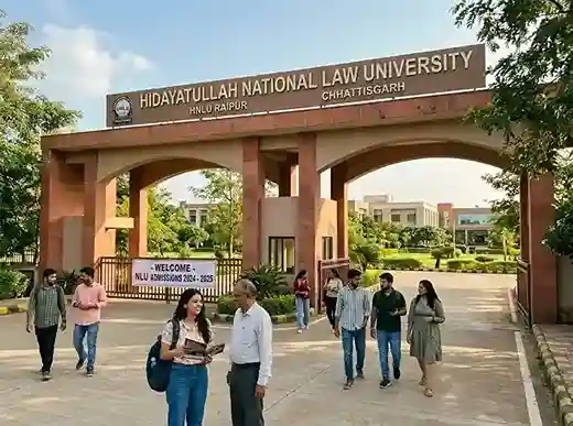 HNLU Raipur Hidayatullah National Law University campus Nava Raipur Chhattisgarh NLU admission 2026