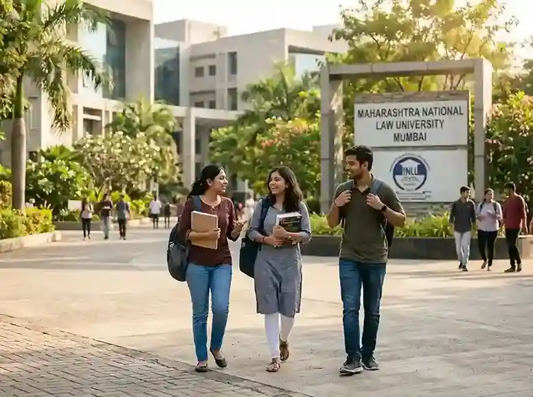 MNLU Mumbai admissions 2026  |  Maharashtra National Law University Mumbai campus and students