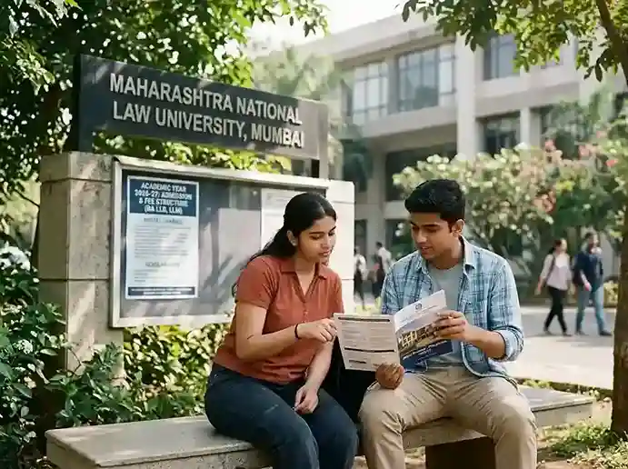 MNLU Mumbai fee structure 2026-27 Maharashtra National Law University BA LLB LLM annual fees hostel charges scholarships admission
