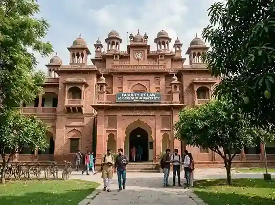 Faculty of Law Aligarh Muslim University AMU campus building showing the historic architecture of one of India's oldest and most prestigious law faculties established in 1960