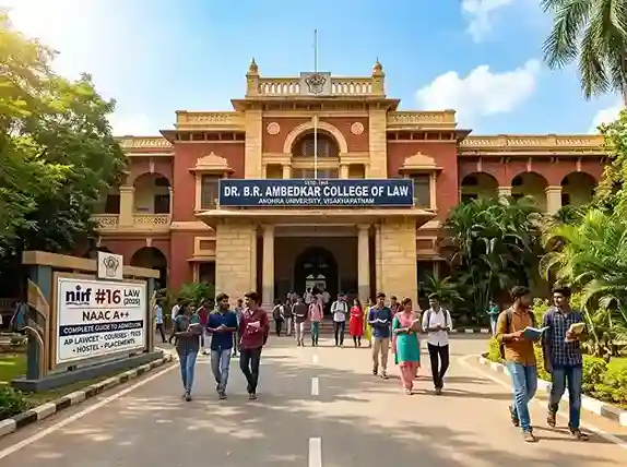 Dr. B.R. Ambedkar College of Law, Andhra University, Visakhapatnam  |  NIRF #16 Law (2025), NAAC A++, established 1945, complete guide to admission via AP LAWCET, courses, fees, hostel and placements
