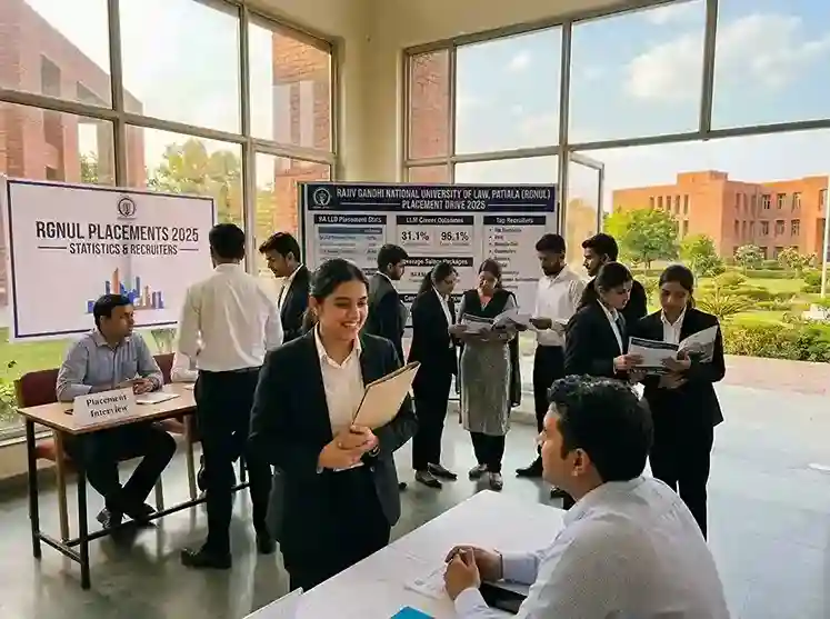 RGNUL Patiala (NLU Patiala) placements 2025  |  Rajiv Gandhi National University of Law salary packages, top recruiters, BA LLB and LLM placement statistics and career outcomes