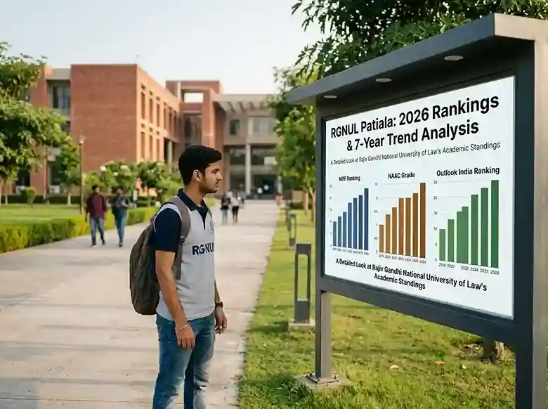 RGNUL Patiala Rankings 2026  |  Rajiv Gandhi National University of Law Punjab NIRF, NAAC, Outlook rankings analysis and 7-year trend
