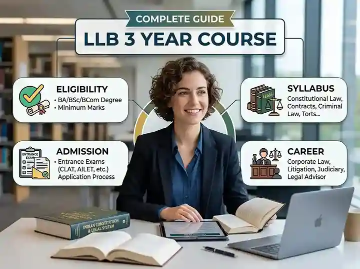 LLB 3 Year Course 2026  |  Complete Guide to Eligibility, Syllabus, Admission and Career