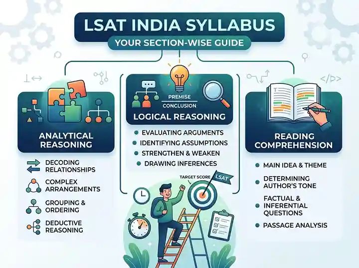 LSAT India Syllabus  |  Section-Wise Guide to Analytical Reasoning, Logical Reasoning & Reading Comprehension