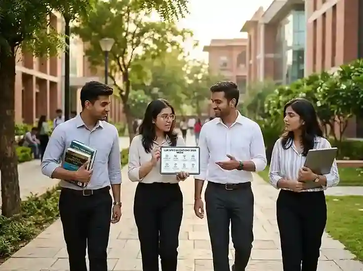 LLM specializations in India 2026  |  complete guide to 12 best LLM specializations including corporate law, IPR, cyber law, tax law, ADR, constitutional law and criminal law, with salary, career scope, and top NLU colleges