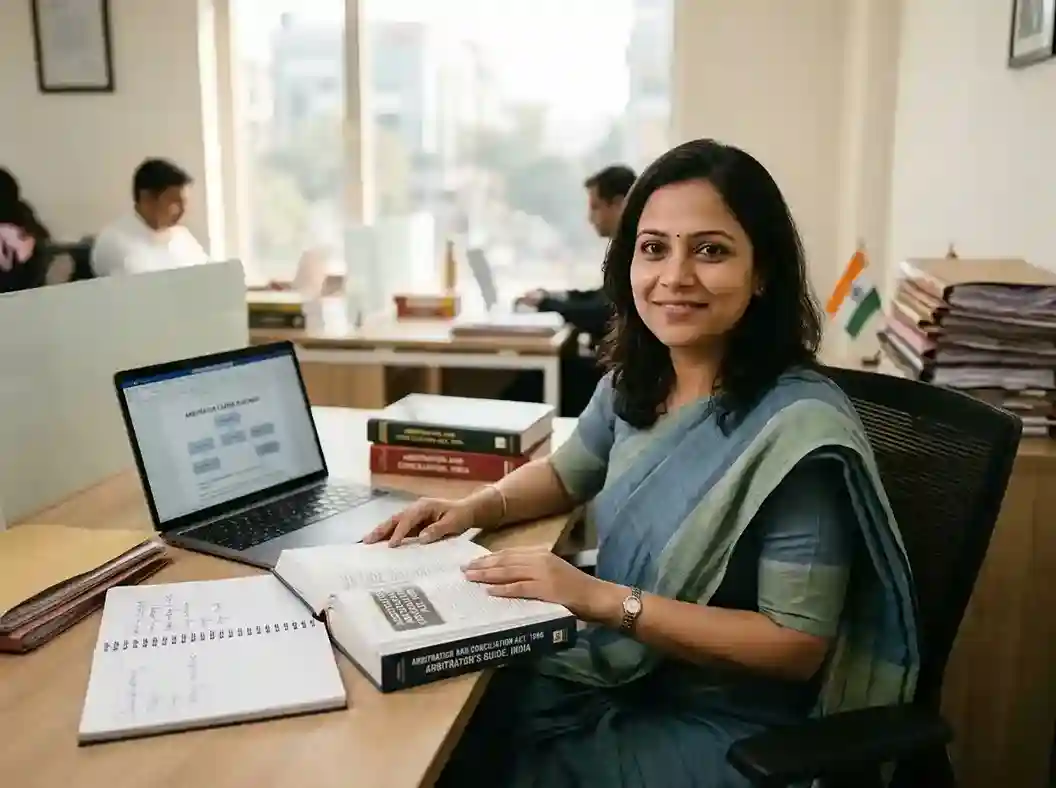 Start your career as an Arbitrator in India  |  complete guide showing qualifications, salary, how to become an arbitrator, types of arbitration, legal framework under Arbitration and Conciliation Act 1996, and step-by-step career roadmap for law students and advocates