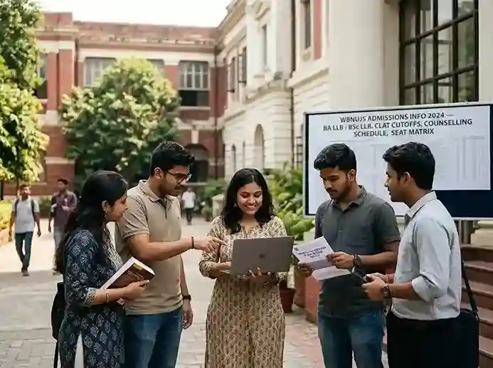 WBNUJS Kolkata Admissions 2026  |  West Bengal National University of Juridical Sciences BA LLB BSc LLB CLAT cutoff seat matrix counselling process